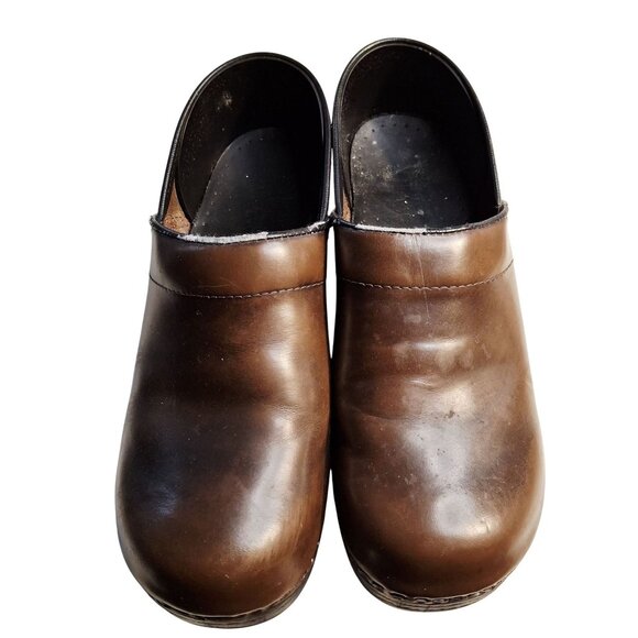Dansko Professional Clogs Brown Leather Size 40 - Picture 1 of 8